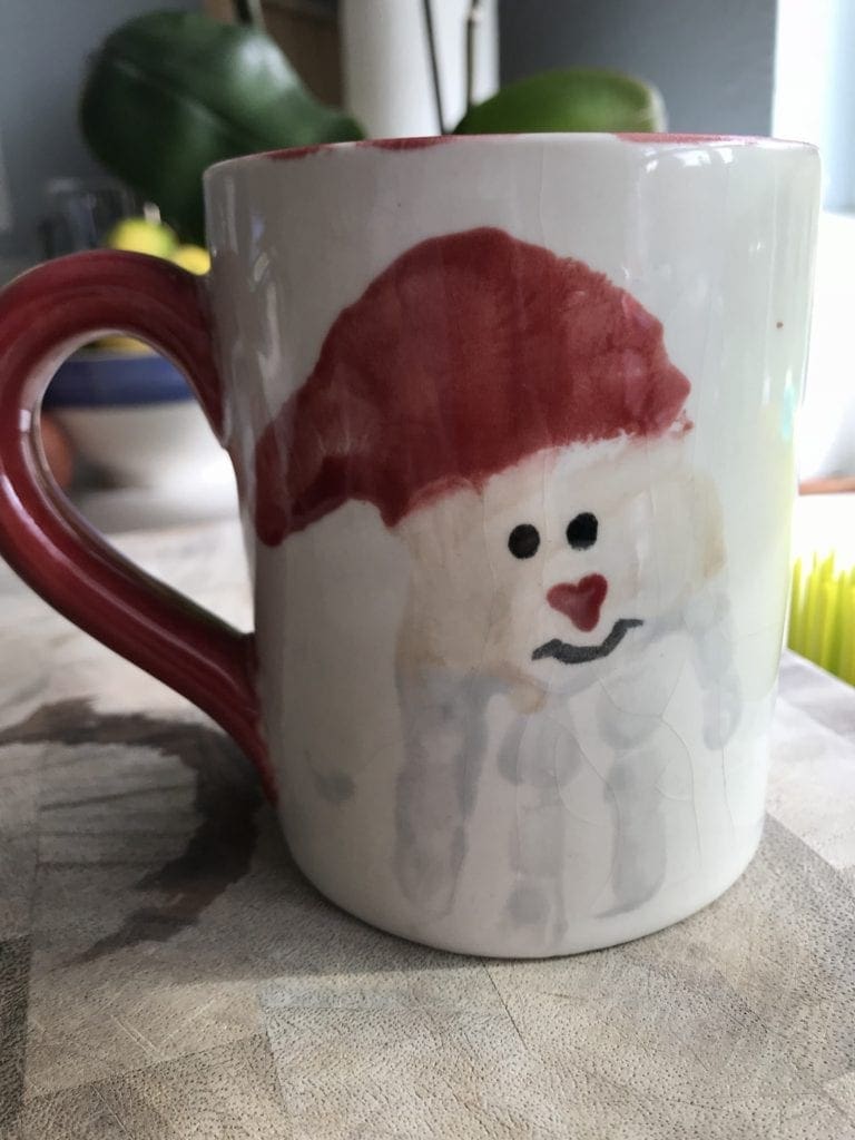 Handprint Christmas Craft Mug