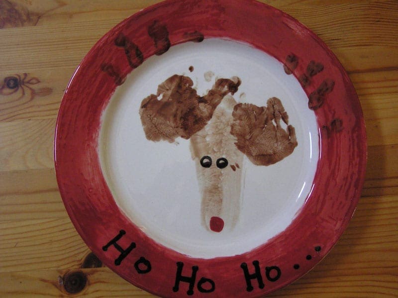 Christmas Craft Rudolph Plate