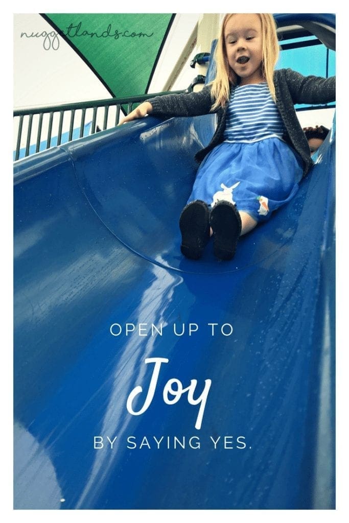Parenting isn't easy and too often I found myself saying no to new adventures. Saying yes to my preschooler's request for breakfast at the playground gave us the chance to make memories and brought us both unexpected joy. #parenting #preschooler #motherhood #sayyes #joy #SAHM #playground #breakfast