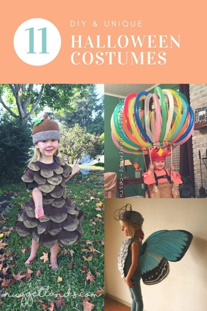 DIY halloween costumes that are unique for kids, for siblings and for girls. Fun and unique costumes that are easy DIY projects for your little trick or treater. Funny, clever and scary - even last minute ideas - there is something for everyone on this list. Click to see the round up. #halloween #costumes #diy #lastminute #easy #homemade