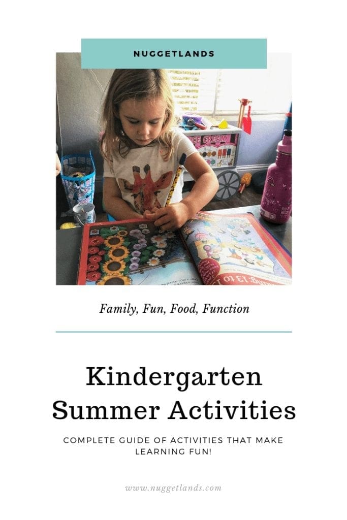 Kindergarten summer activities that make learning fun for kids and parents. Ideas and products that help teach children and prep them for back to school.